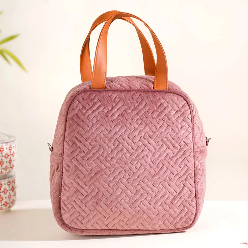 Designer Thermal Insulated Lunch Bag Pink