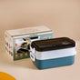Stackable Insulated Lunch Box With Cutlery Blue 1050ml