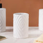 Tree Ring Design Bathroom Accessories Set Of 3 White