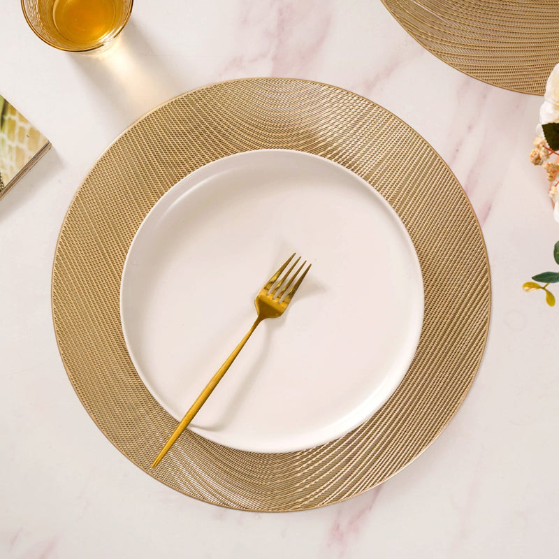 Gold Waterproof Table Mat Set Of 6