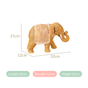 Rustic Elephant Decor Showpiece Beige