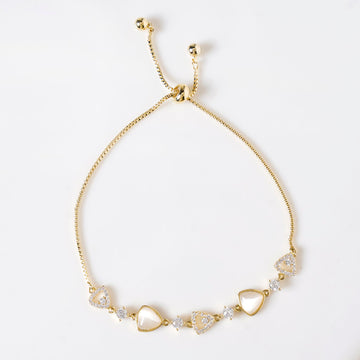 Moonstone Gold Chain Bracelet