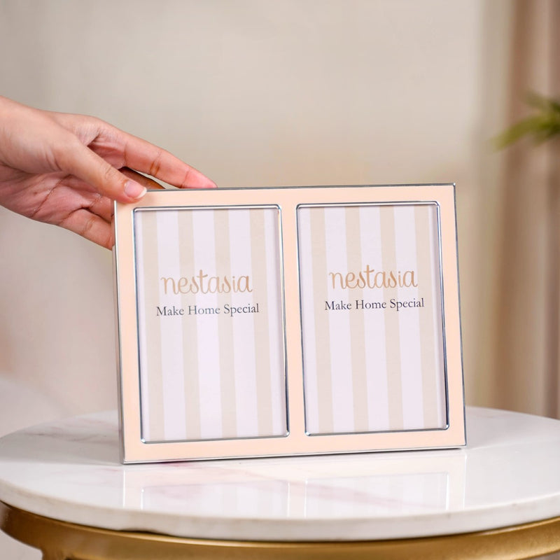 Stylish Double Collage Photo Frame Peach 8.5"x6.5"