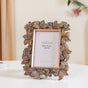Hibiscus Wooden Finish Resin Photo Frame 9"x6.5" - rectangular photo frame, hibiscus decor frame, picture frame, floral photo display