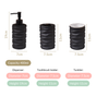 Black Wave Textured Bath Accessory Set Of 3