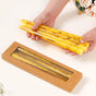 Gold Foil Candles Yellow Set Of 8 - Lemon Yellow Gold Laminate Candles, Lemon Yellow Candles, Gold Laminate Candle Set, Decorative Yellow Candles