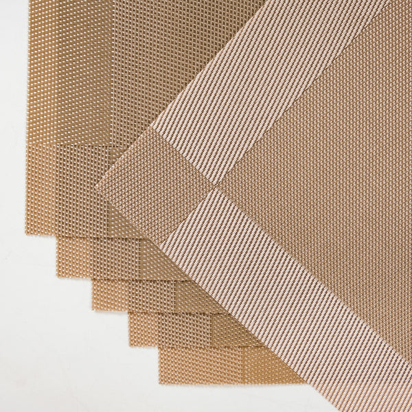 Reversible PVC Dining Table Mat Bronze Set Of 6