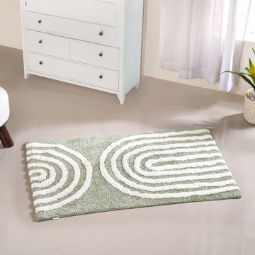 Sage Green Shag Floor Mat 82x52 Inch