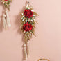Shola Flower Wall Hanging With Tassels Set Of 4