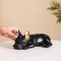 Bulldog Figurine Black- Adorable Bulldog Figurine, Black Bulldog Decor, Cute Bulldog Sculpture, Black Dog Figurine