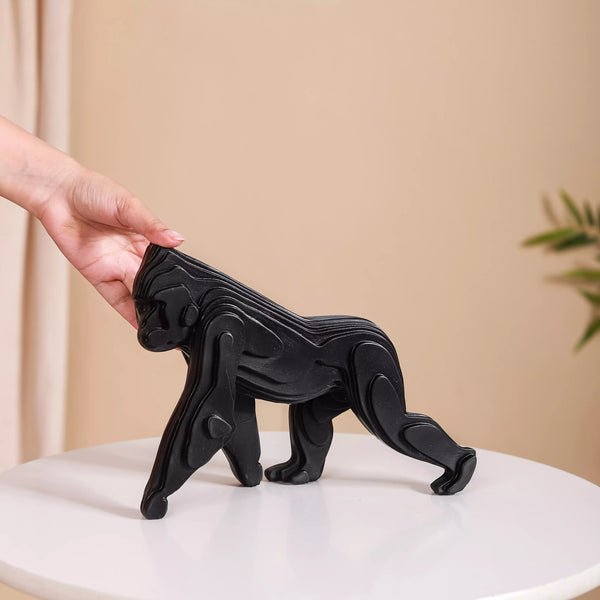 Modern Black Gorilla Showpiece