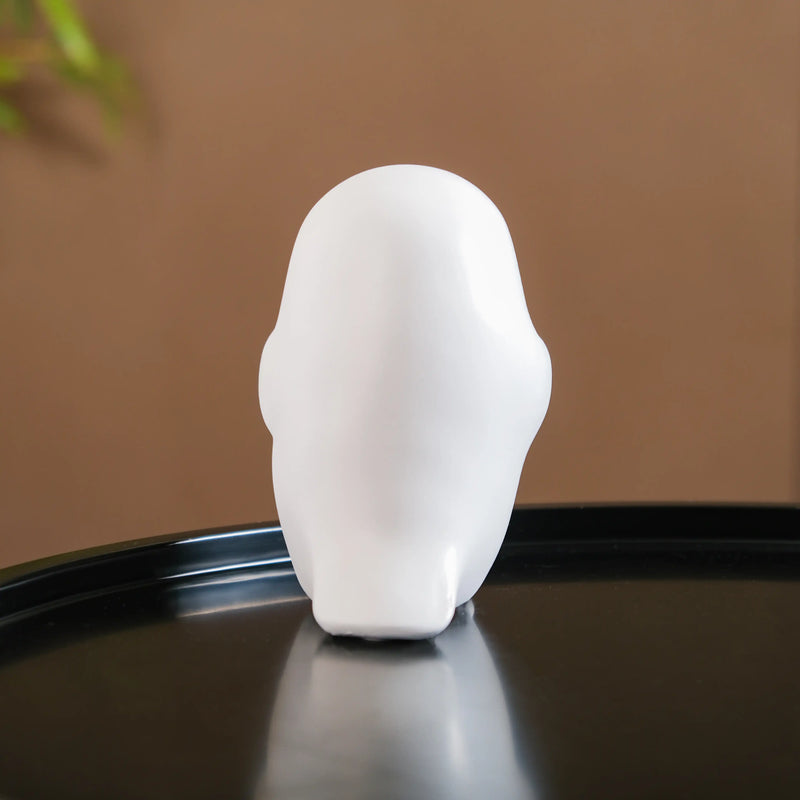 Wise Owl Resin Showpiece White Set Of 3