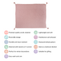 Pastel Pink Diamond Knit Throw For Couch