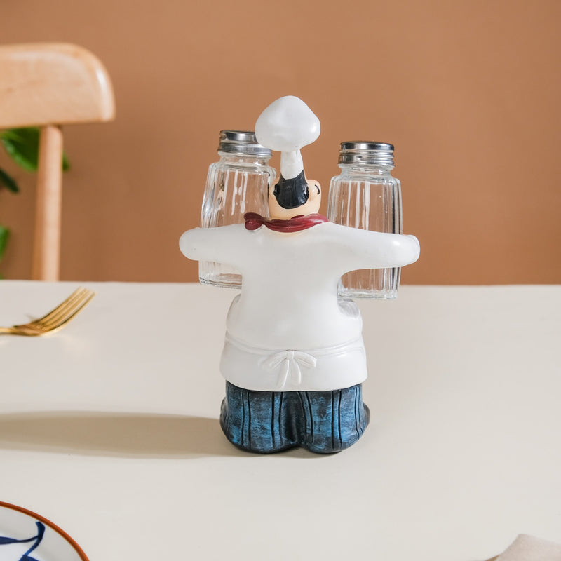 Table Chef With Salt And Pepper Shaker - Showpiece | Home decor item | Room decoration item