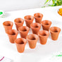 Real Bengal Terracotta Mini Kulhad Cup Set Of 12 60ml- Kulhad, tea cups, tea cup set, cutting chai glasses, tea cups with stand, terracotta tumblers