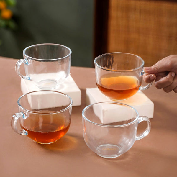 Glass Elegant Cup Set of 4 400ml