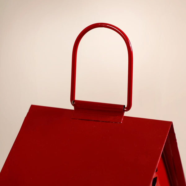 Red House Lantern With Handle