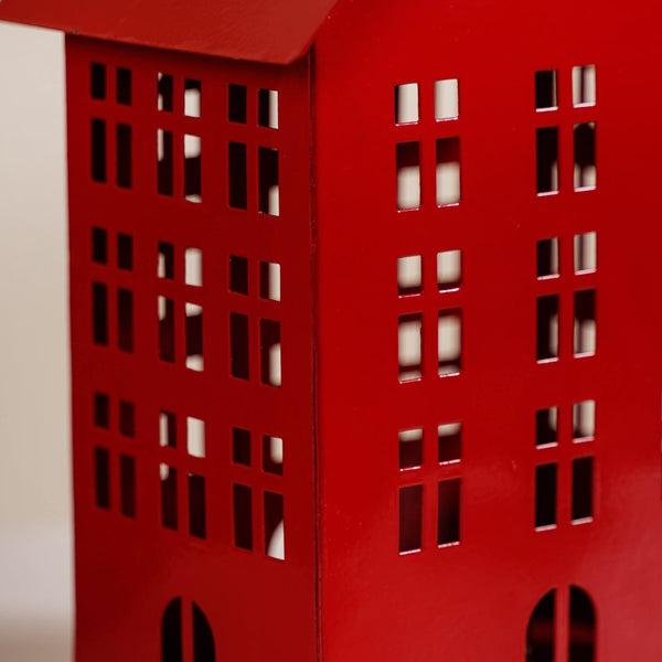 Red House Lantern With Handle