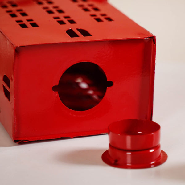 Red House Lantern With Handle