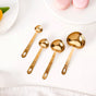 Hammered Texture Heart Measuring Spoon Set of 4