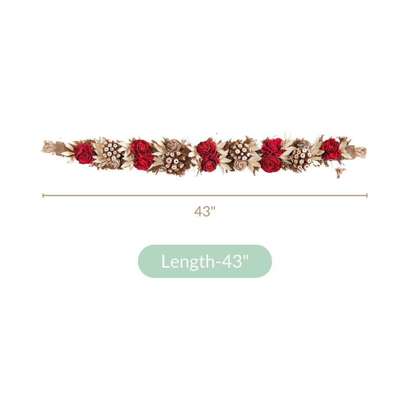 Artificial Flower Door Hanging Red