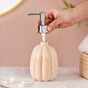 Glossy Ribbed Handwash Dispenser Beige 400ml