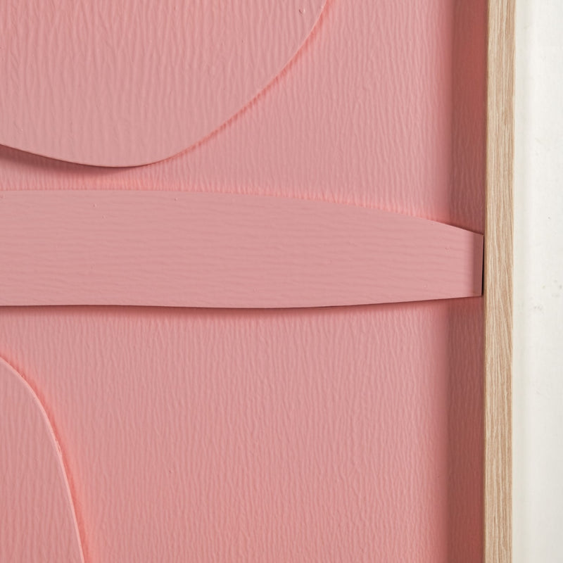 3D Abstract Wall Art Pink Set Of 2 20x16 Inch- Wall art, minimalist, 3d wall art, abstract wall art, acrylic wall art, modern wall art