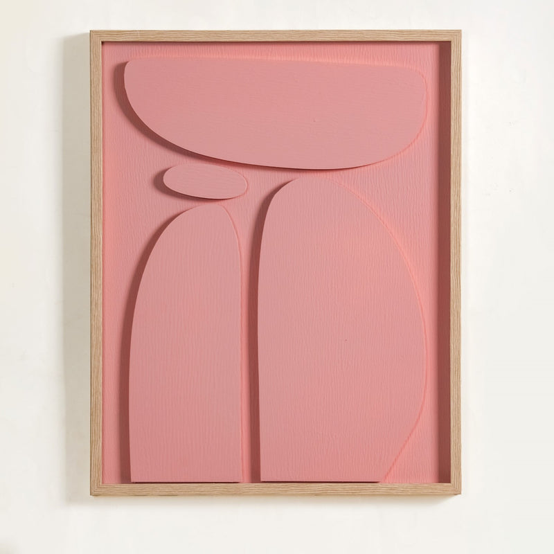 3D Abstract Wall Art Pink Set Of 2 20x16 Inch- Wall art, minimalist, 3d wall art, abstract wall art, acrylic wall art, modern wall art