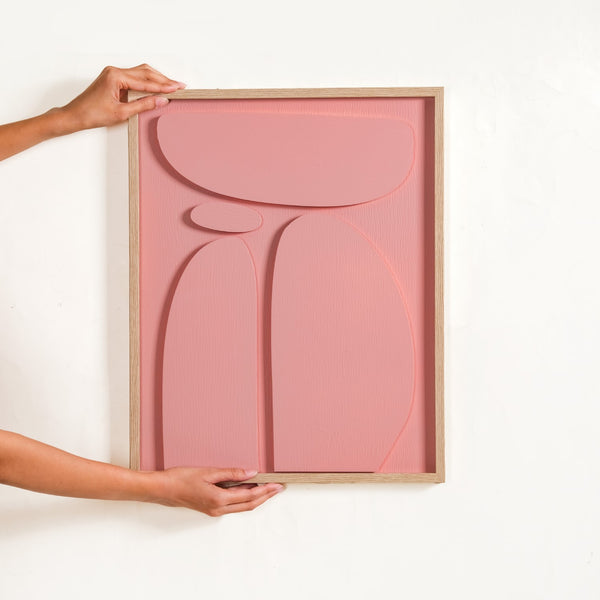 Minimalist 3D Wall Decor Artwork 20x16 Inch