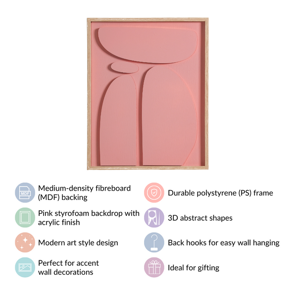 Minimalist 3D Wall Decor Artwork 20x16 Inch