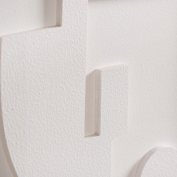 Embossed 3D Wall Art White Set Of 2 20x16 Inch