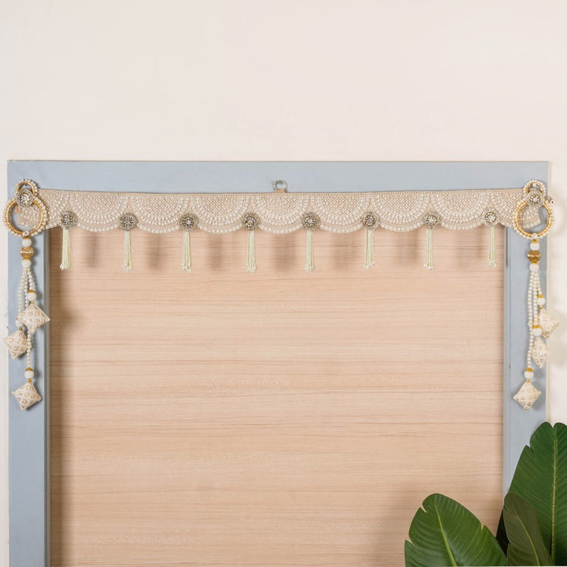 Pearl Toran and Door Hanging Set of 3 Off-White