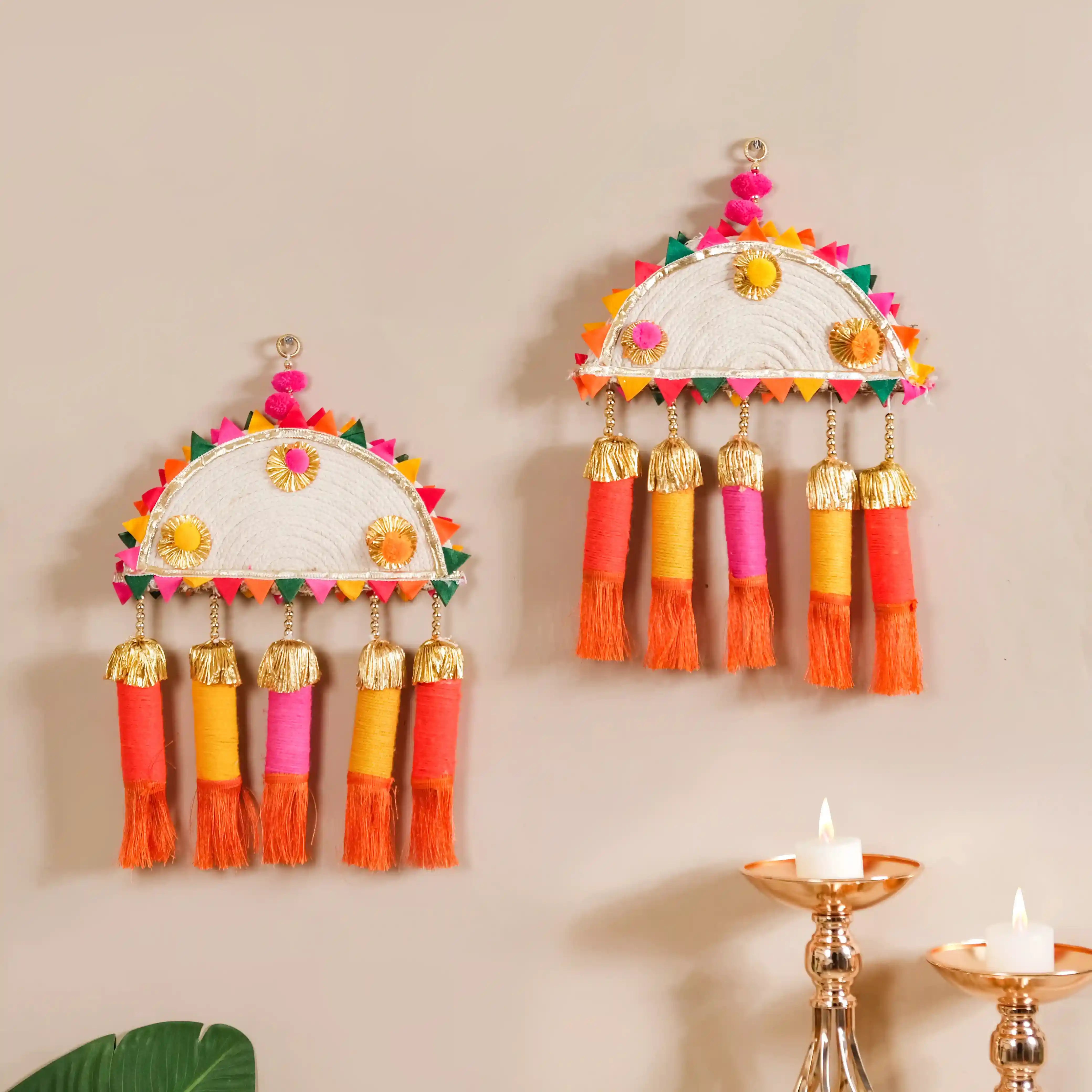 Multicolour Decorative Wall Hanging Set of 2 Online in India