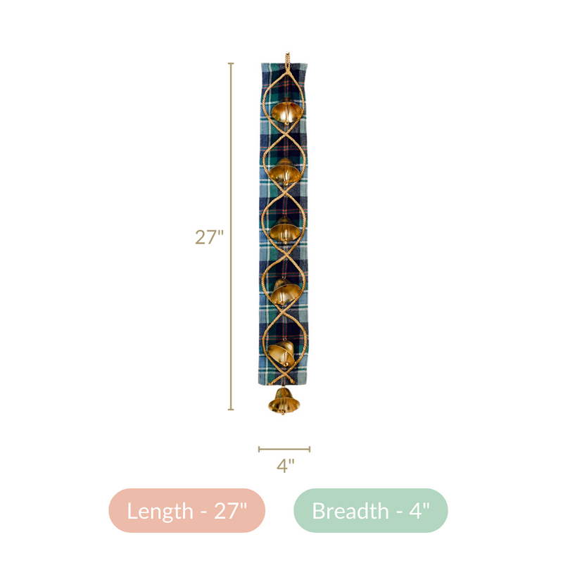 Christmas Wall Hanging With Bells- Christmas Charmer Ornament, Hanging Christmas Decor, Festive Hanging Ornament, Christmas Tree Holiday Ornament