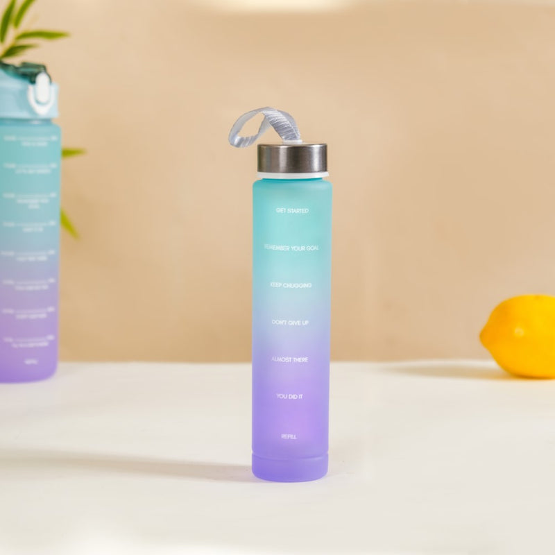 Set Of 3 Motivational Water Bottles Green Lavender- Water bottles, water bottle set, BPA free water bottles, water bottle with sipper