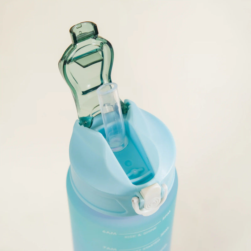 Set Of 3 Motivational Water Bottles Green Lavender- Water bottles, water bottle set, BPA free water bottles, water bottle with sipper