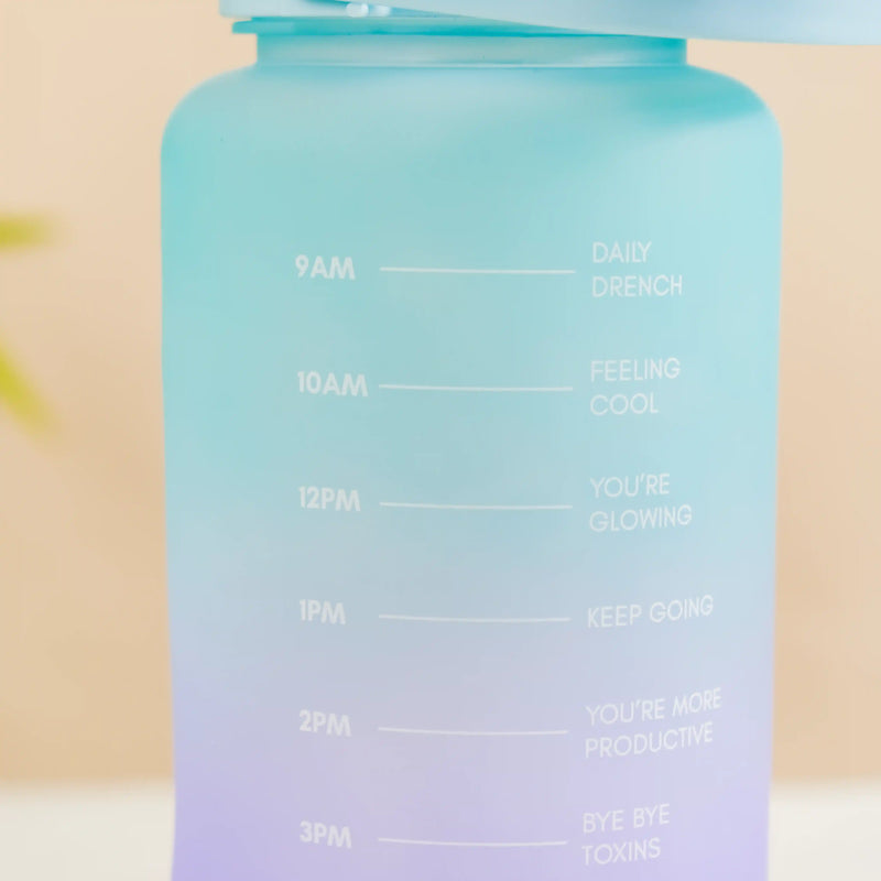 Set Of 3 Motivational Water Bottles Green Lavender- Water bottles, water bottle set, BPA free water bottles, water bottle with sipper