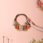 Dried Flower Wreath For Fall Decor- Orange and Beige Wreath, Decorative Flower Wreath, Neutral Dried Flower Wreath, Wreath for Home Decor