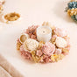 Eco-Friendly Rose Dried Flower Wreath Pink- Eco-Friendly Dried Flower Wreath, Decorative Dried Flower Wreath, Sustainable Flower, Floral Wall Decor