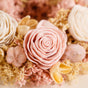 Eco-Friendly Rose Dried Flower Wreath Pink- Eco-Friendly Dried Flower Wreath, Decorative Dried Flower Wreath, Sustainable Flower, Floral Wall Decor