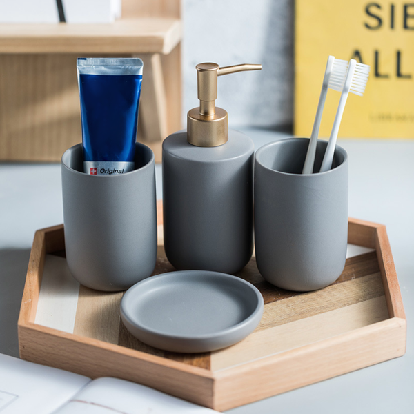 Grey Bath Set
