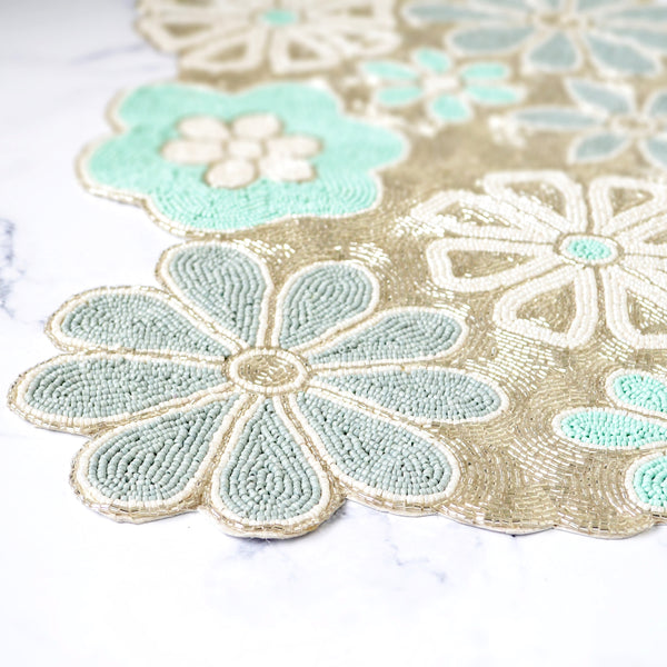 BEADS Blossom Runner - Blue, White and Silver