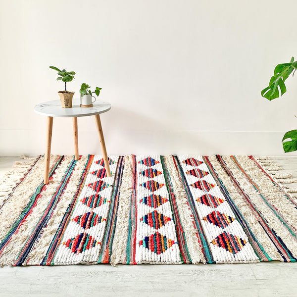 Boho hand woven rug