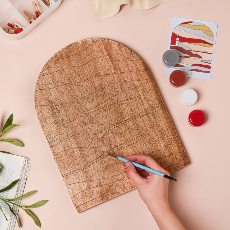 Lighthouse Wooden DIY Paint Kit 13x10 Inch