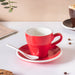 Glazed Ceramic Red Cup Set 150 ml- Tea cup, coffee cup, cup for tea | Cups and Mugs for Office Table & Home Decoration
