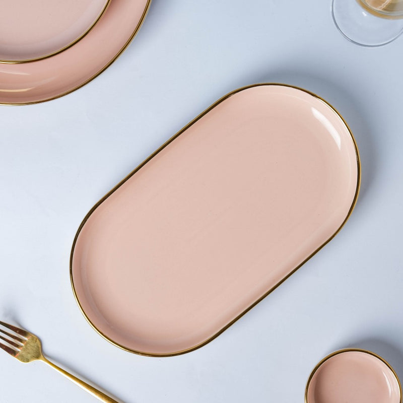 VERA Pink 27 Piece Dinner Set For 6