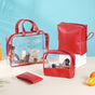 Red Travel Kit Set of 4