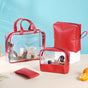 Red Travel Kit Set of 4