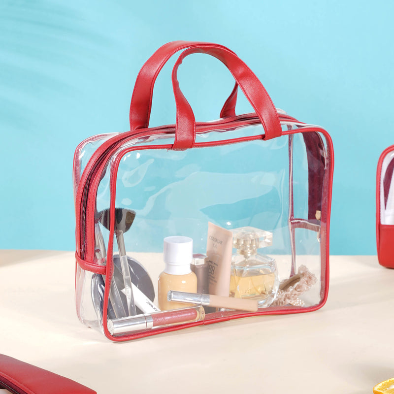 Red Travel Kit Set of 4