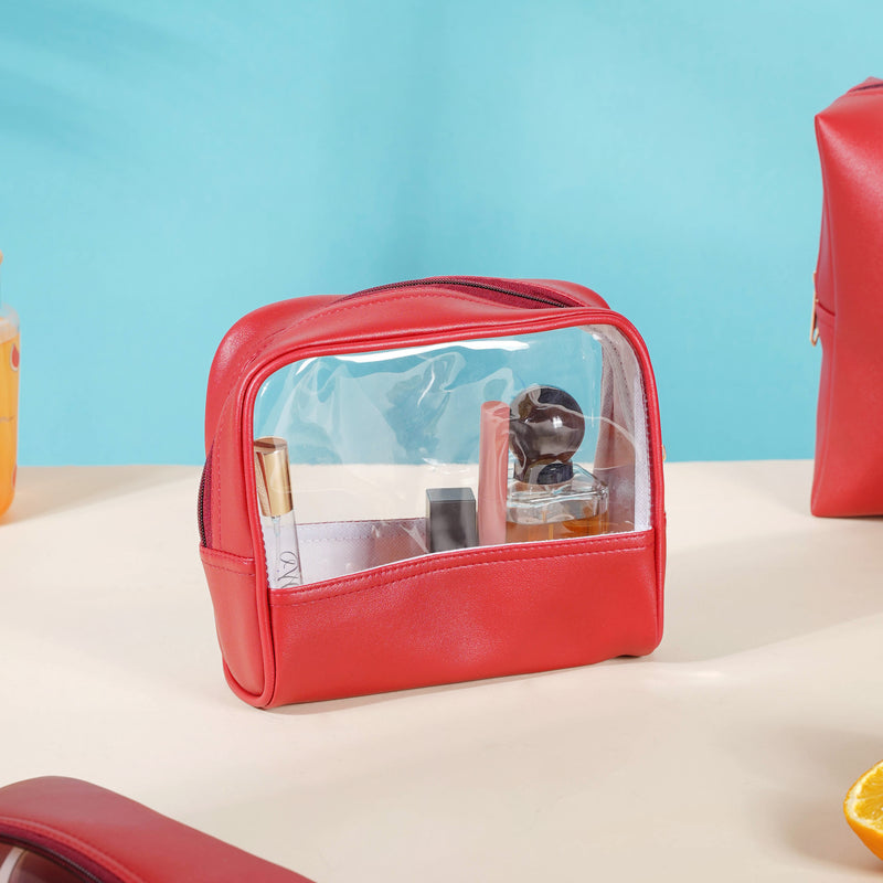 Red Travel Kit Set of 4